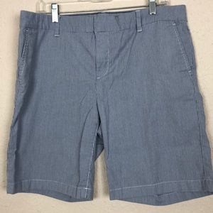 Tommy Hilfiger blue and white pinstriped shorts